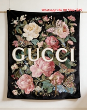 Gucci Floral Embroidered Wall Tapestry Botanical Gucci Throw Blankets IMG_2925
